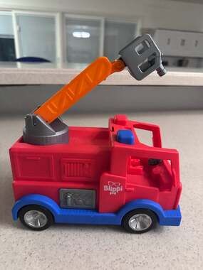Blippi 10-inch Fire Truck with Sounds and Extending Ladder
